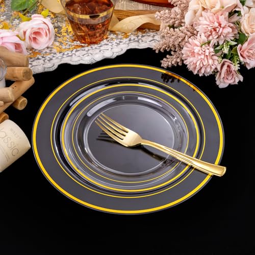 350Pcs Gold Dinnerware Set for 50 Guests G9050