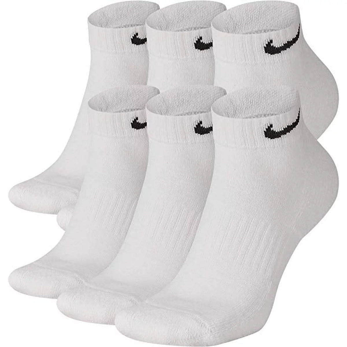 White 6 Pair Low Training Socks Q6762