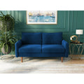 Space Blue Velvet Loveseat E322