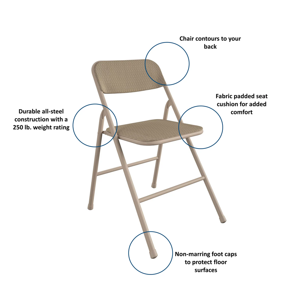 5-Piece Folding Dining Set with Card Table and 4 Padded Chairs E699