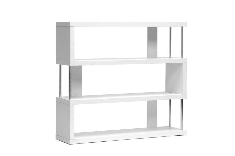 Dark Brown Three-Shelf Modern Bookcase A26539
