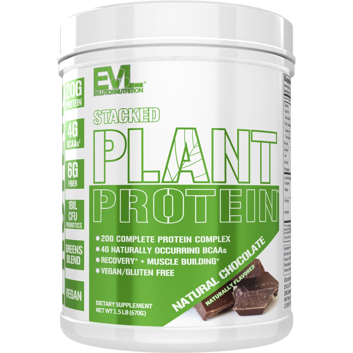 Plant Protein Natural Chocolate 1.5 lb M776