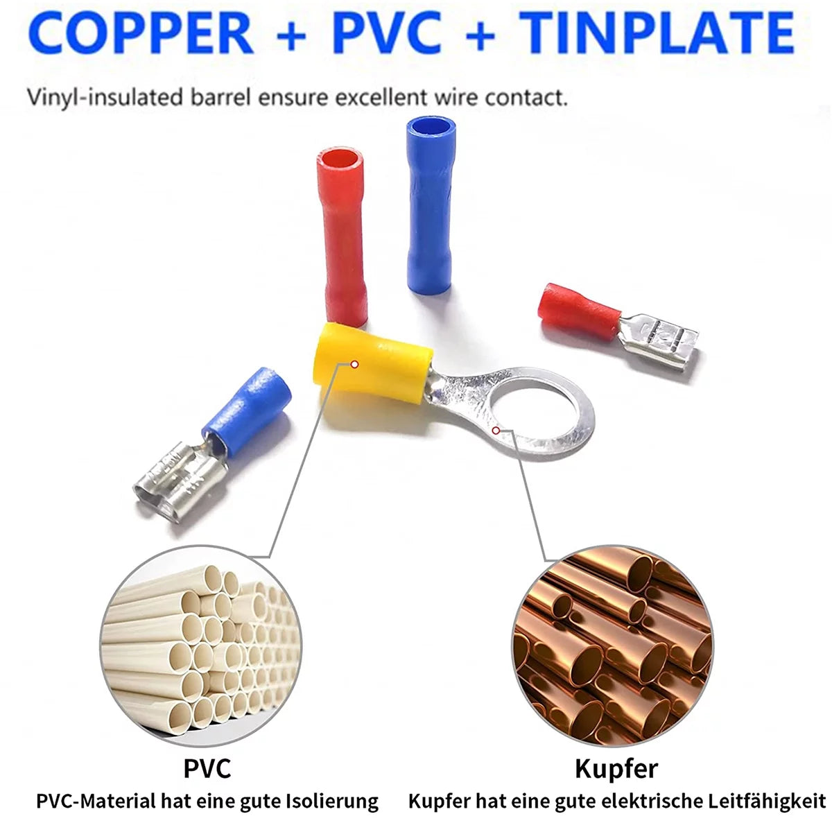 500 PCS Insulated Electrical Wire Connectors Kit M756