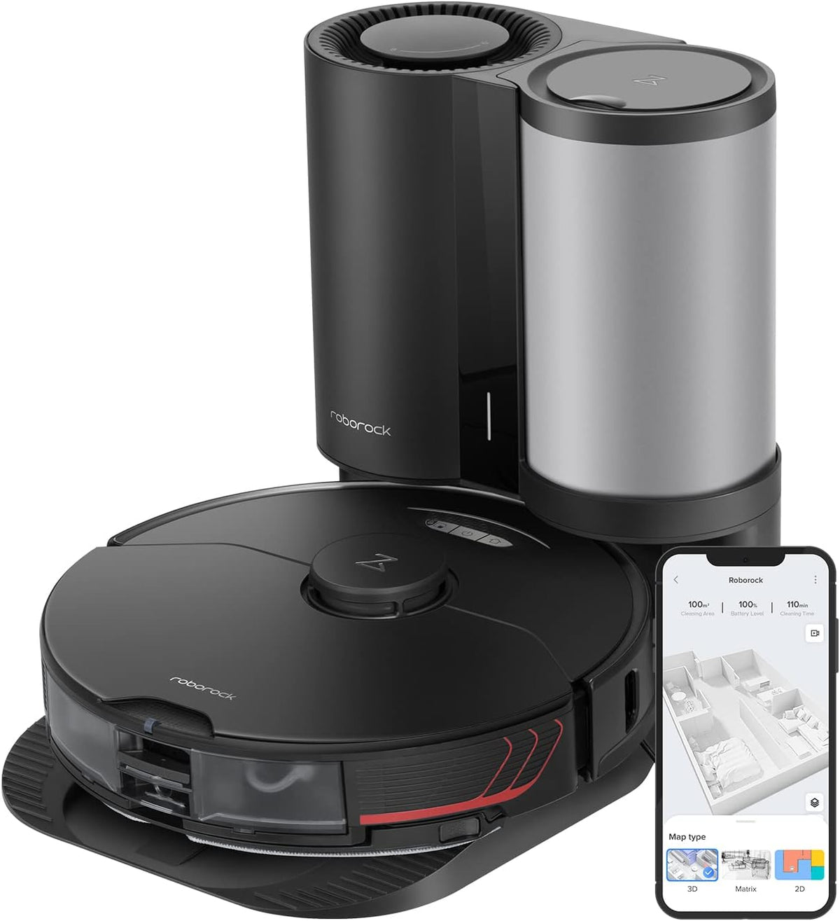 Robot Vacuum and Sonic Mop with Auto-Empty Dock P4375