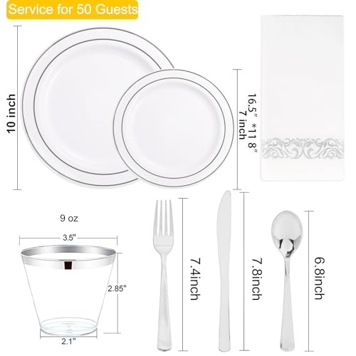 350Pcs Gold Dinnerware Set for 50 Guests G9050