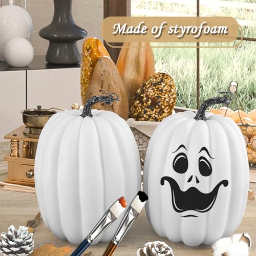 8 Inch 2PCS Orange Artificial Pumpkins X73456