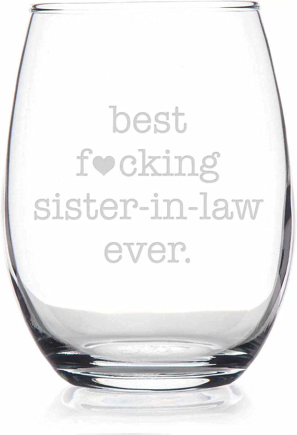Sister In Law Stemless Wine Glass M374