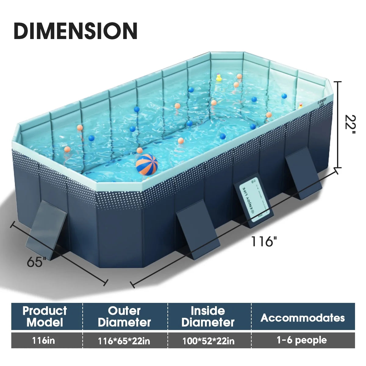 Foldable Non-Inflatable Above Ground Pool P400