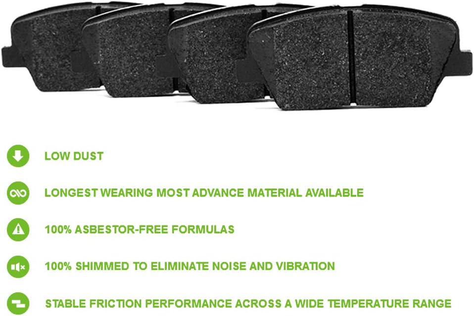 Front Discs Brake Rotors and Ceramic Pads A8778