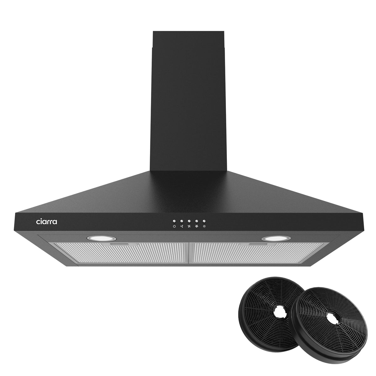 Black 30 inch Wall Mount Convertible Range Hood O41070