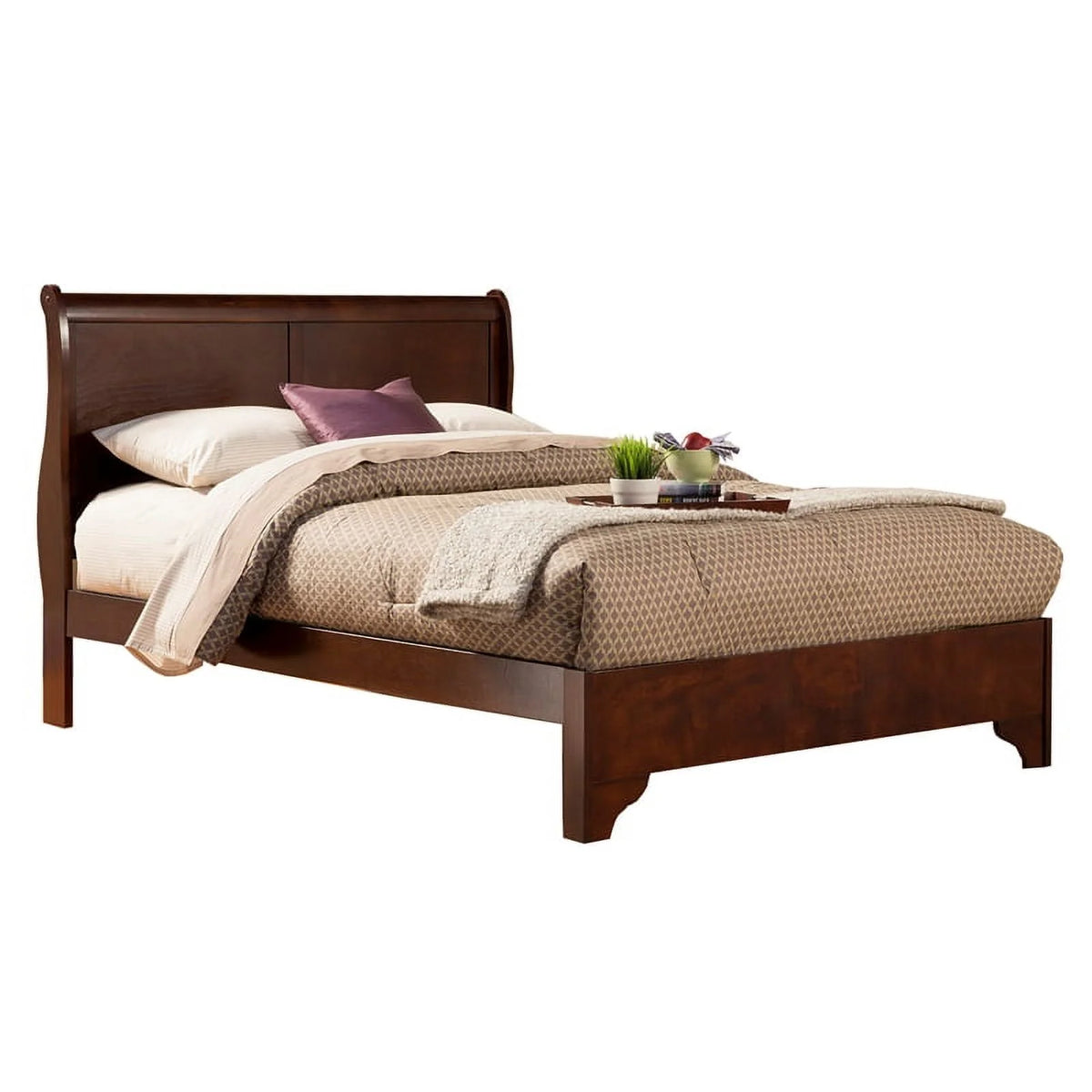 Full Wood Sleigh Bed C52078