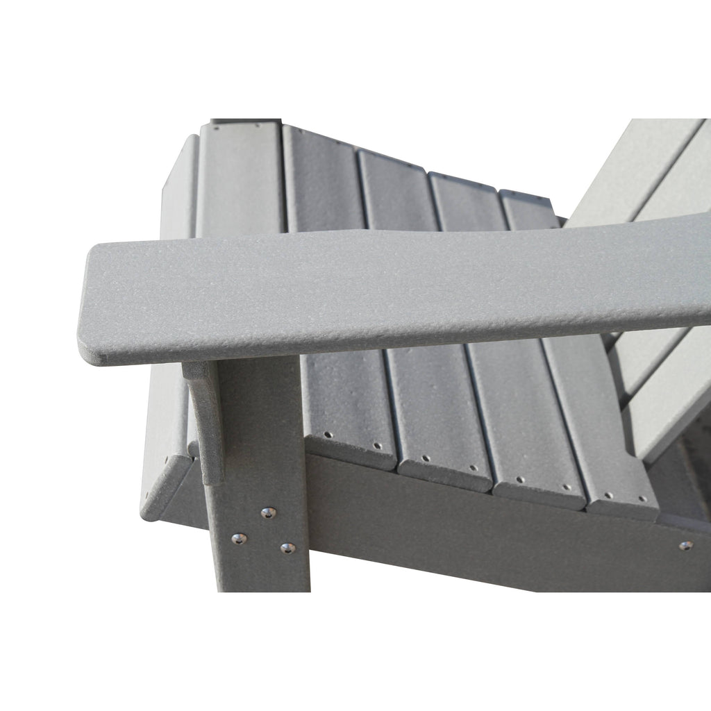 Grey Plastic Outdoor Patio Adirondack Chair V5390