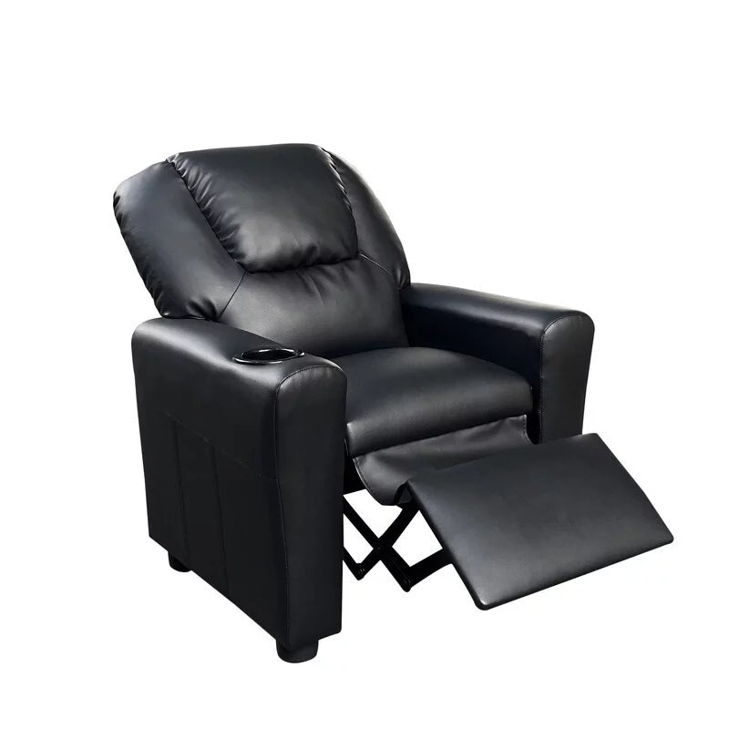 Black PU Leather Kids Recliner Chair Z771