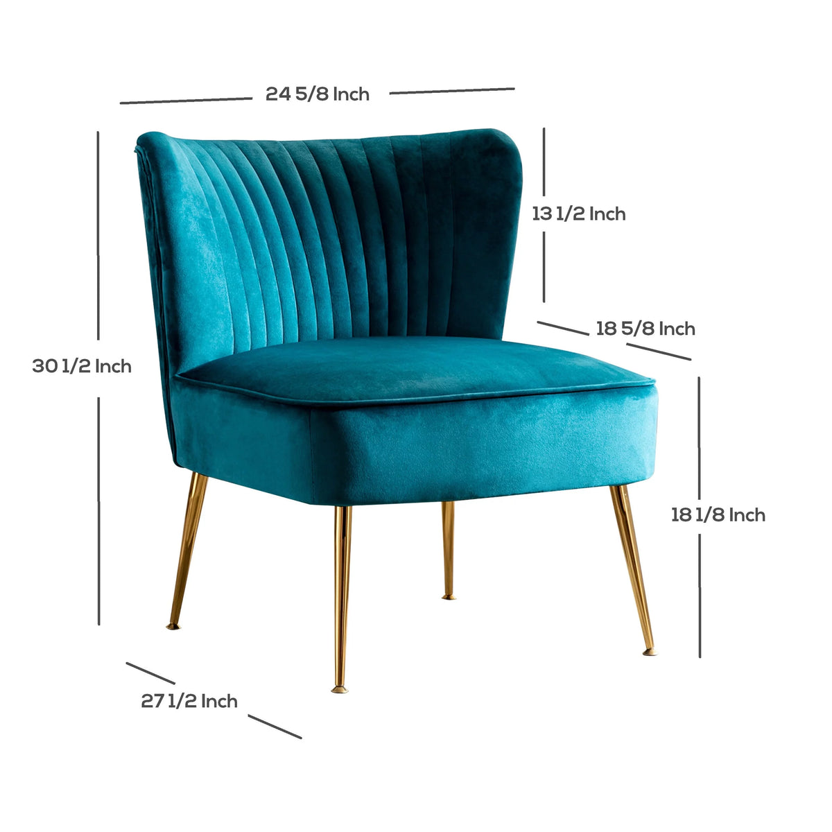 Green Velvet Upholstered Accent Chair R283