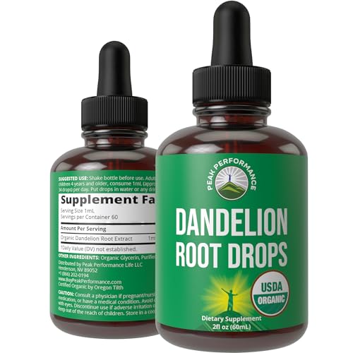 USDA Organic Vegan Dandelion Root Extract Liquid Tincture K437