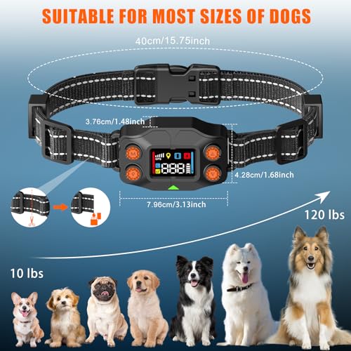 GPS Wireless Dog Fence, Adjustable 25-999 Yards Range, IPX7 Waterproof S773327