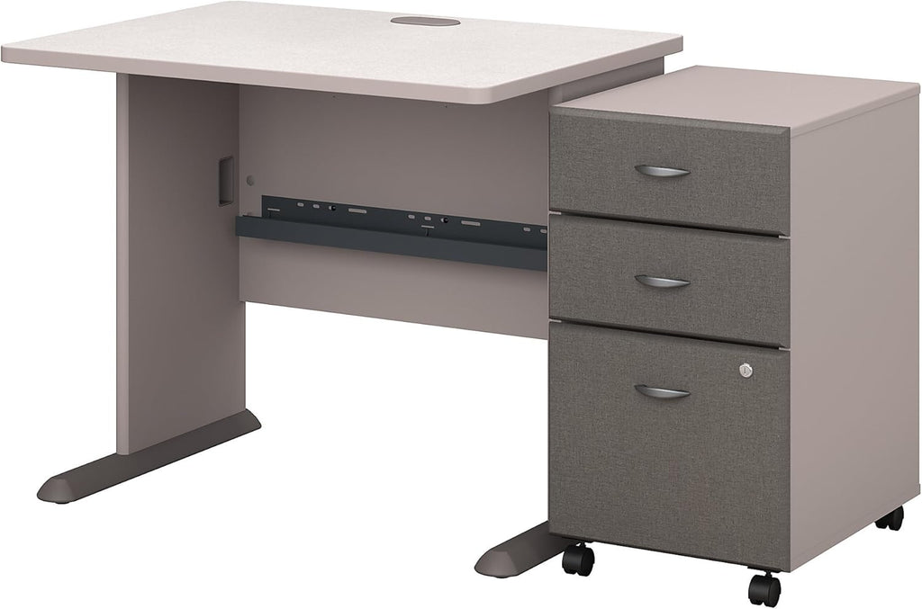 36W Desk with Mobile File Cabinet E8878