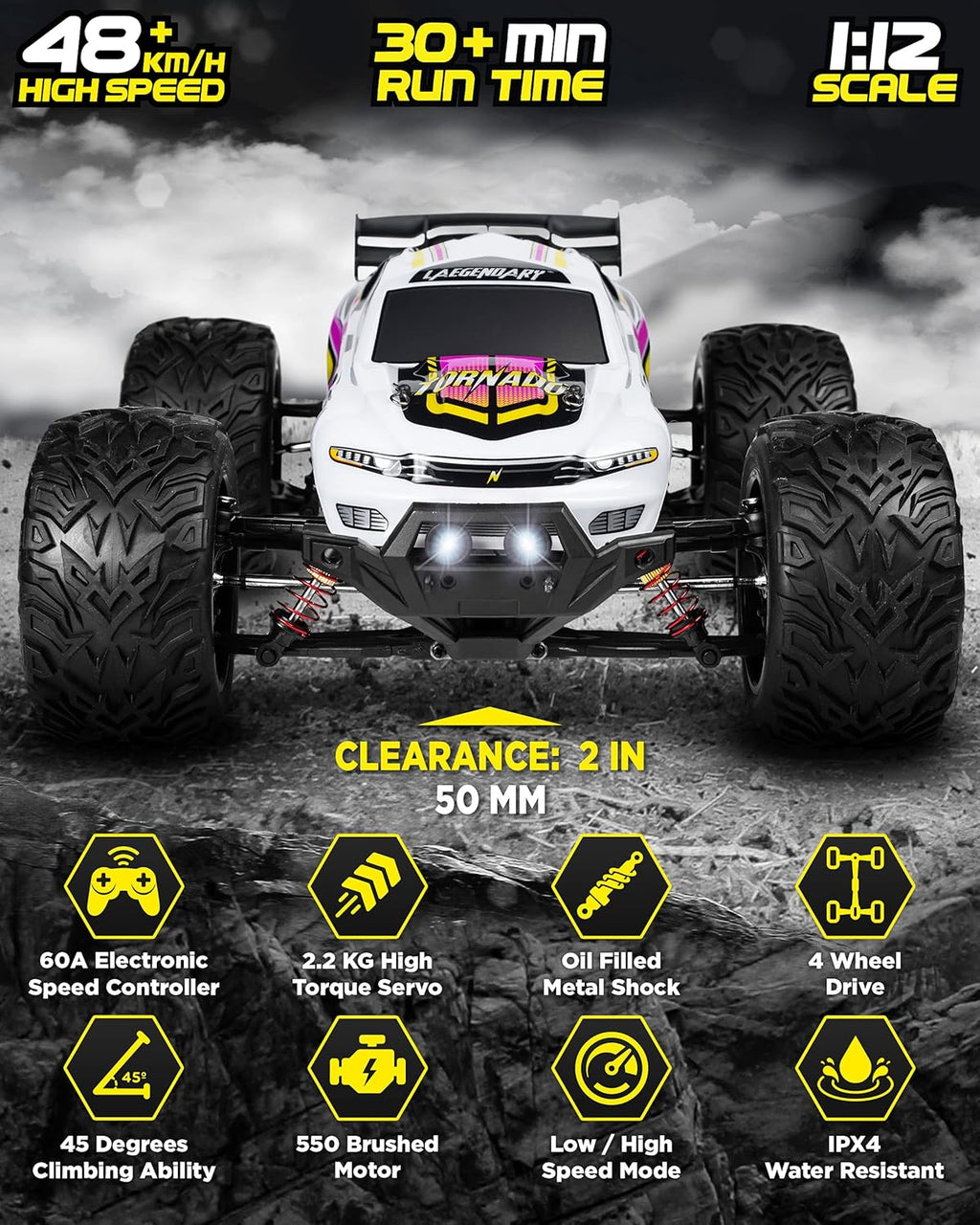 Remote Control Car 4x4 Off Road Waterproof Truck O66060