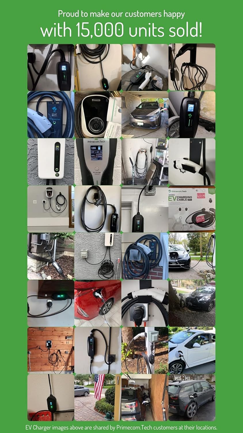 Level 2 Portable Electric Vehicle Charger 220V 240Volt 16Amp 30 Feet L166