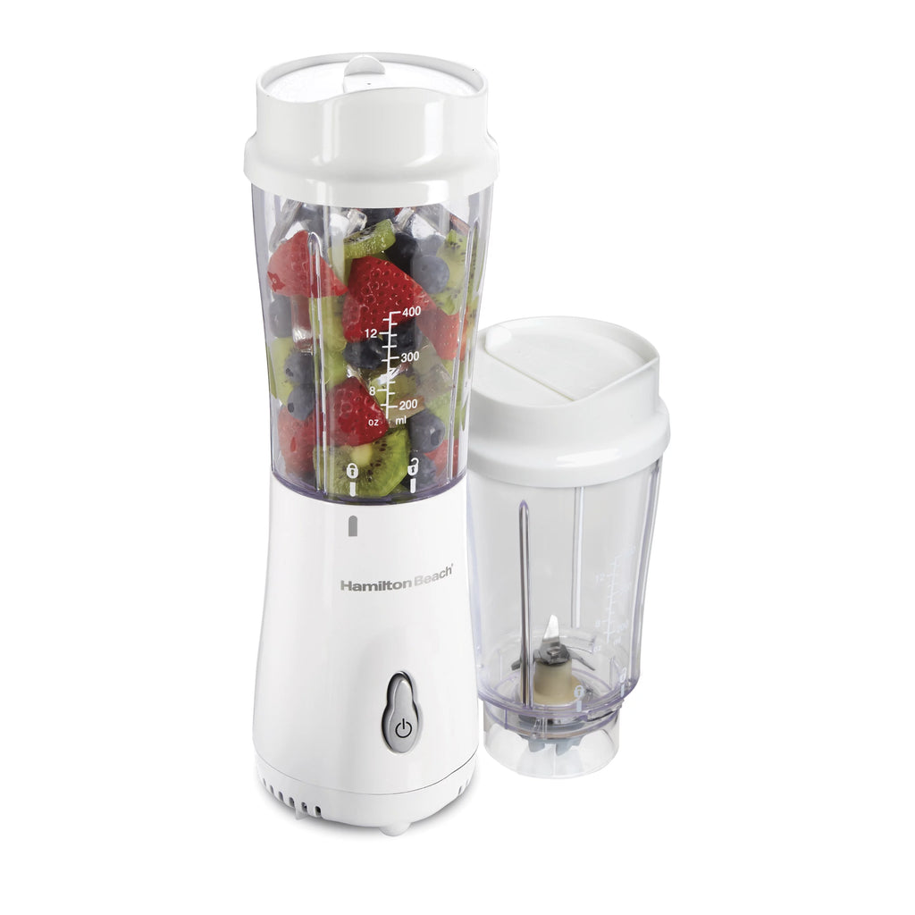 White Smoothie Blender with 2 Travel Jars and 2 Lids B614845