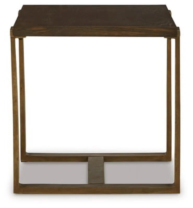 Contemporary End Table Brown Gold Finish G3673