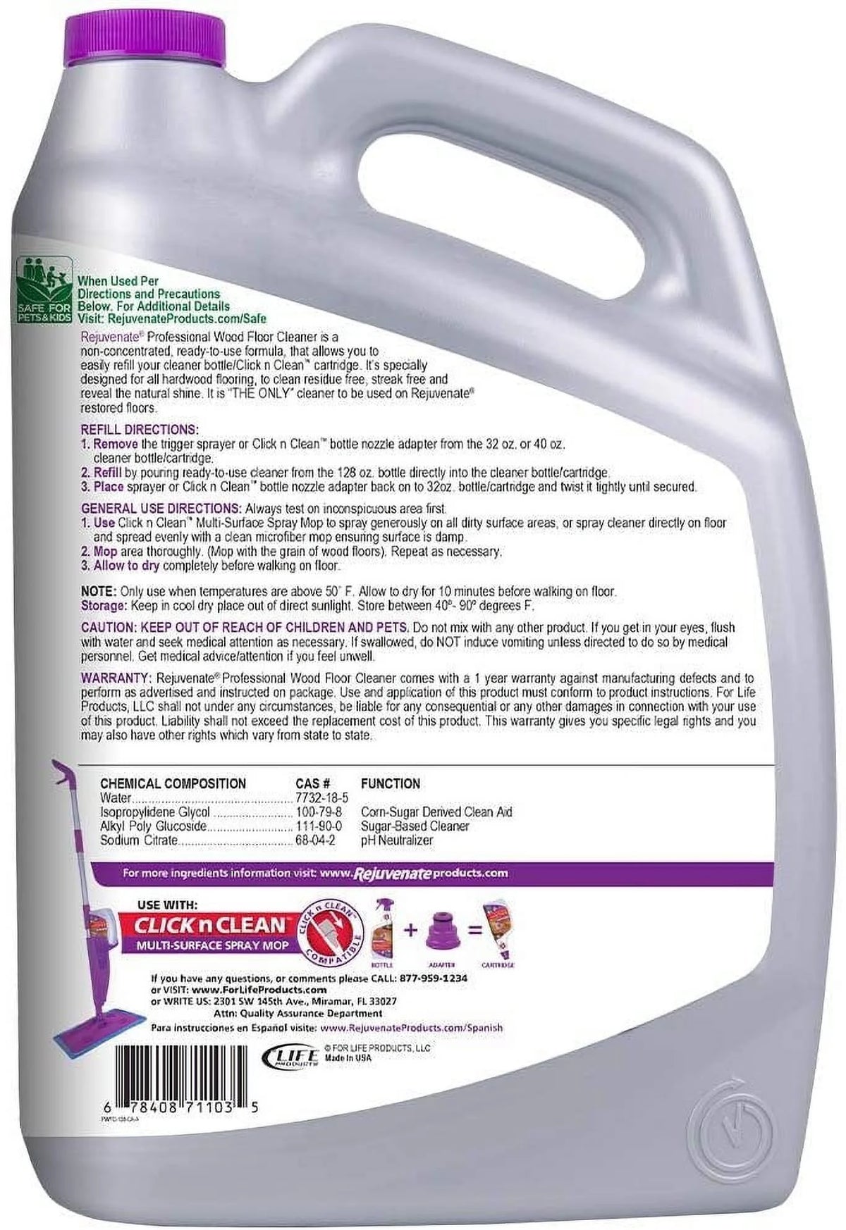 Hardwood Floor Cleaner Streak-Free Formula 128oz U8844