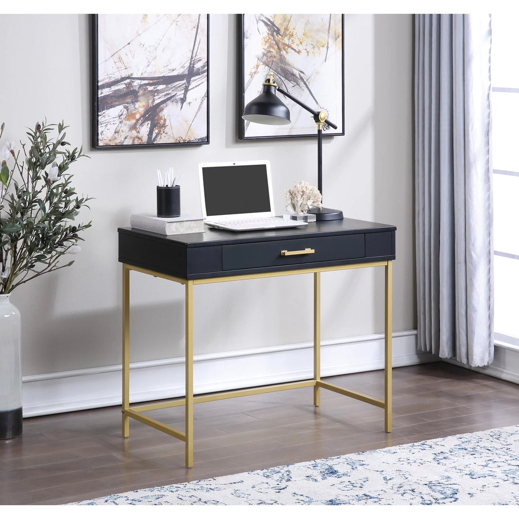 36" Contemporary Wood Writing Desk O5970