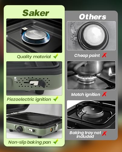 2 Burner Propane Camping Stove with Grill G808