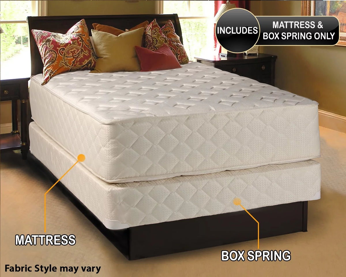 Twin XL Size Innerspring Mattress & Box Spring Set W574