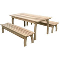 Cedar Three Piece Dining Set with 2 Benches Z6688