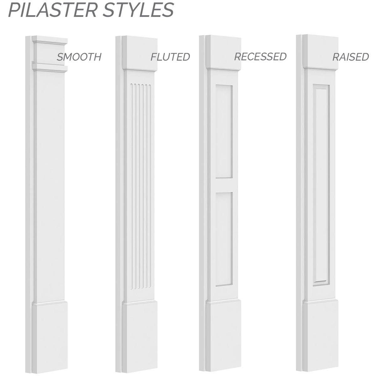 PVC Pilaster with Capital & Base (Pair) T890