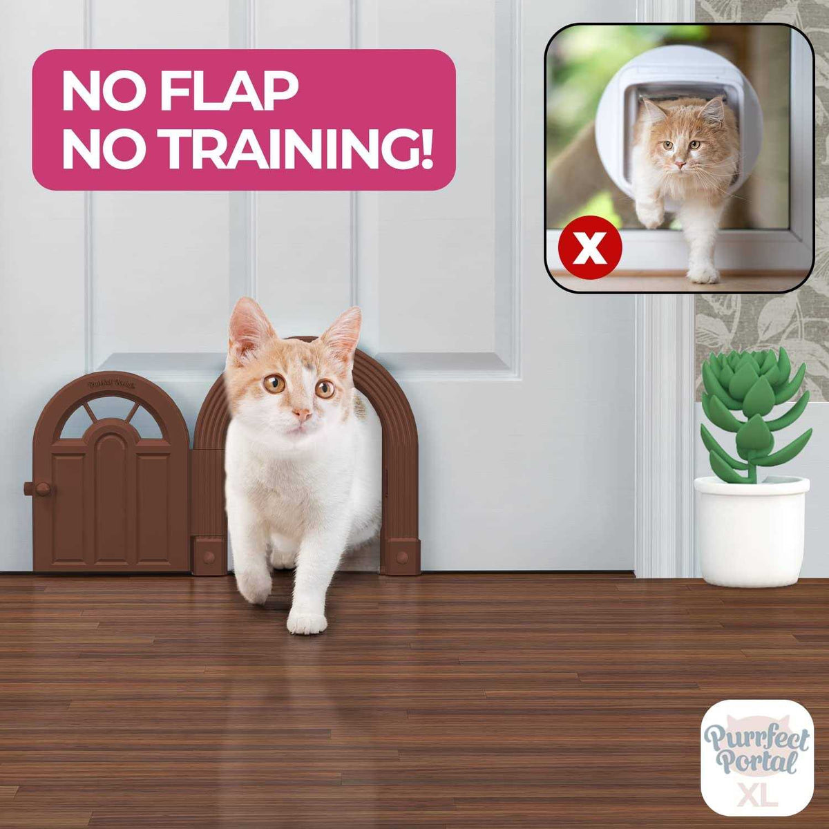 Extra Large No-Flap Cat Door X169