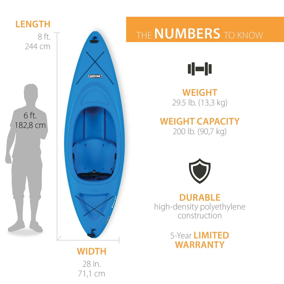 Green 8 ft. Sit-Inside Kayak J58621