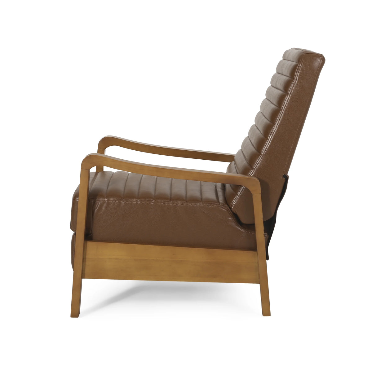 Cognac Brown Faux Leather Recliner G45278