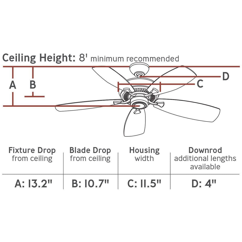 52 Ceiling Fan Brushed Steel R9035