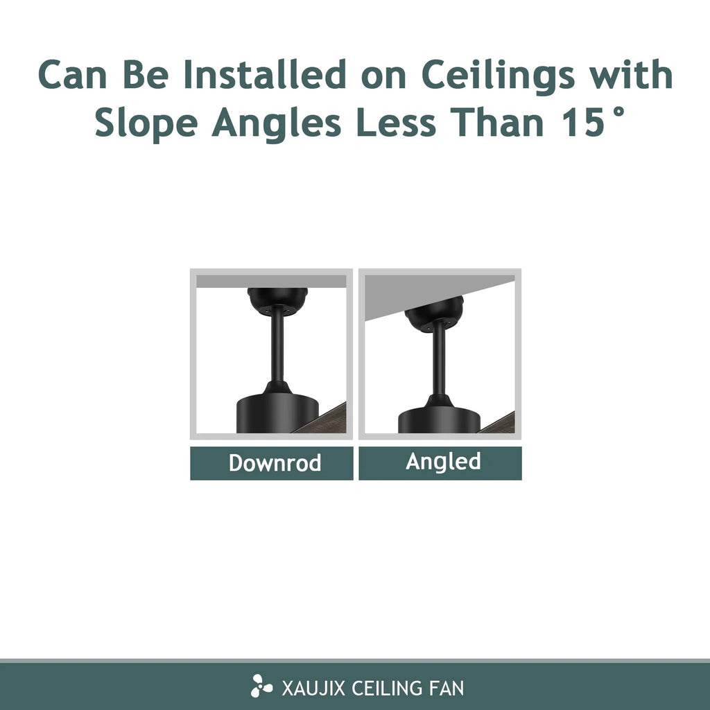 Ceiling Fan with Light and Remote Control, 52 '' 6-Speed Reversible 5 Wood Blades C25541