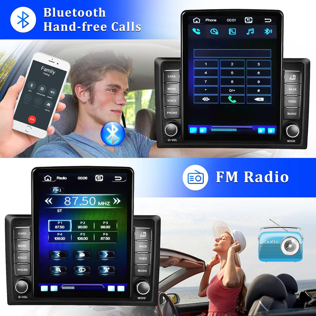 Double Din Car Stereo with Bluetooth and Backup Camera O7872