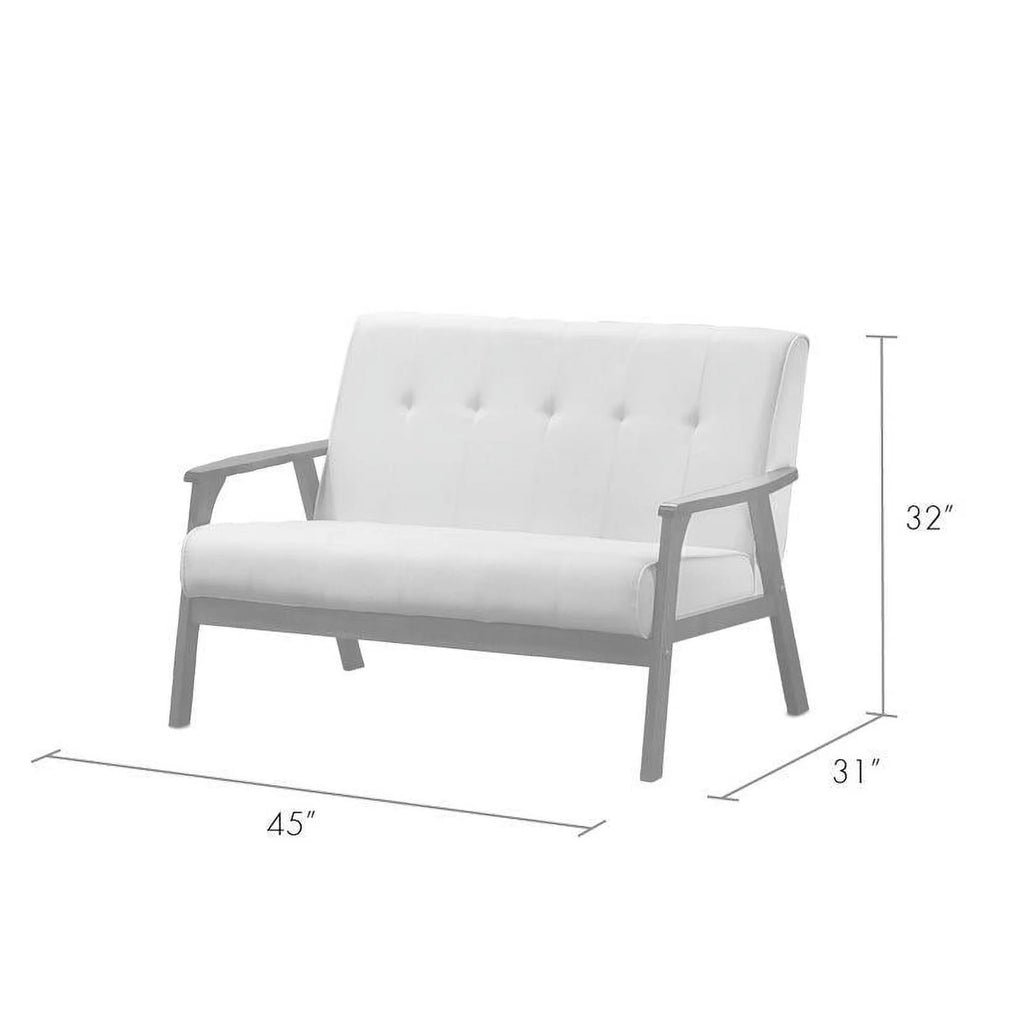 Grey Mid Century Wood 4pc Living Room Set Y4521