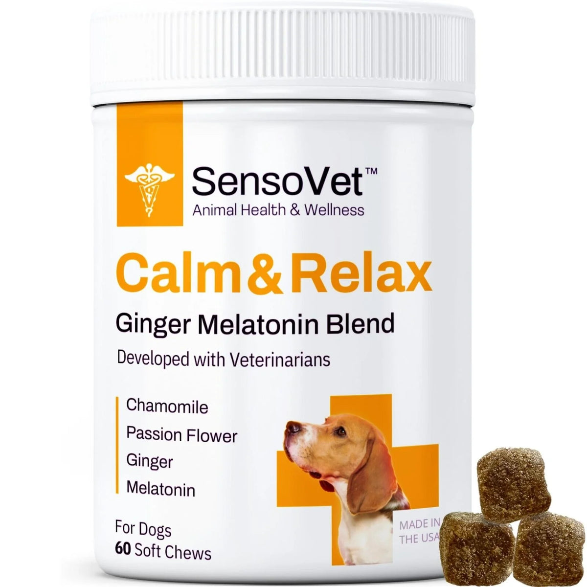 Ginger Melatonin Soft Chews for Dogs B351