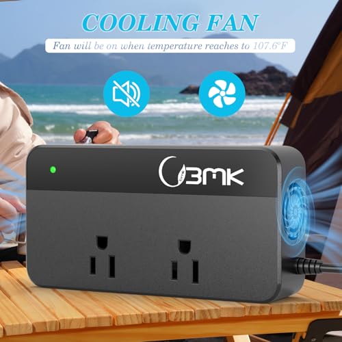 200W Car Power Inverter DC 12V to 110V AC with 4 USB Ports Black F16216