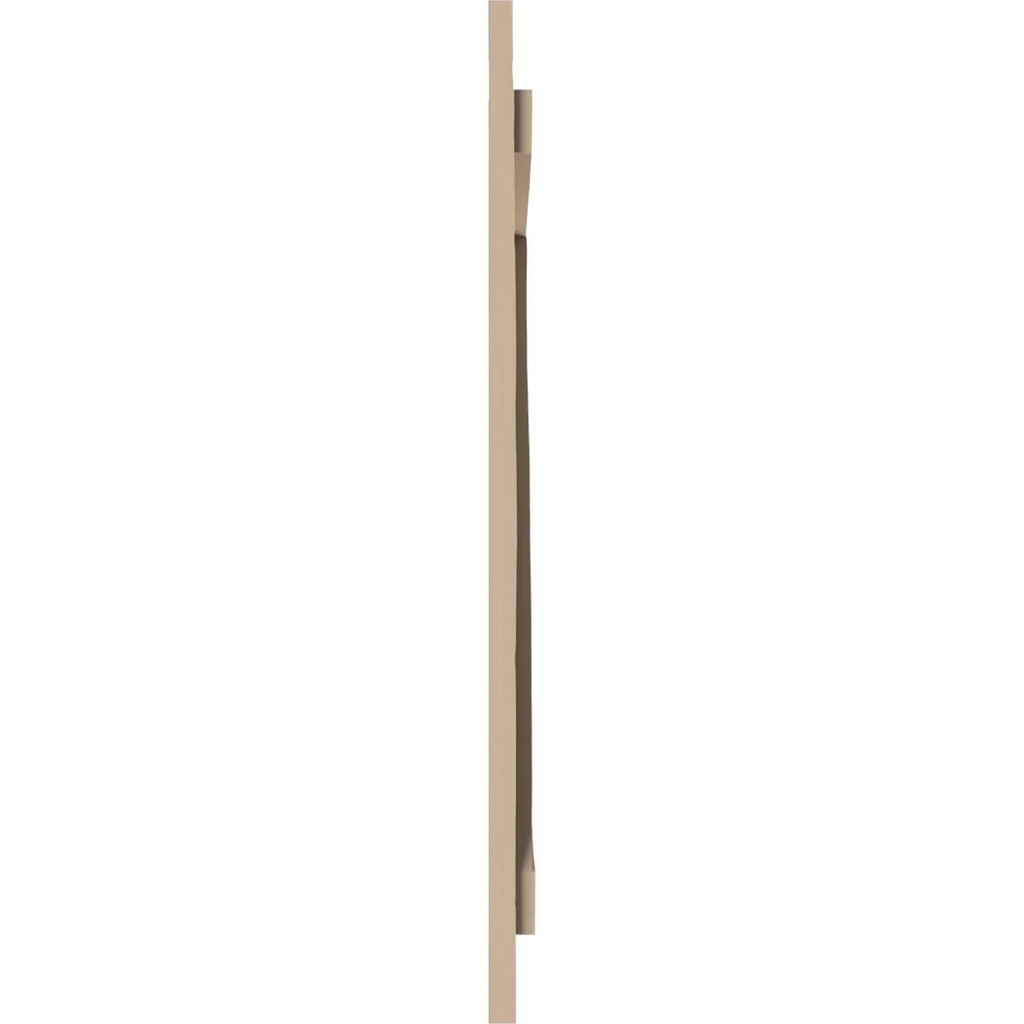 Primed Tan Faux Wood Shutters J58609