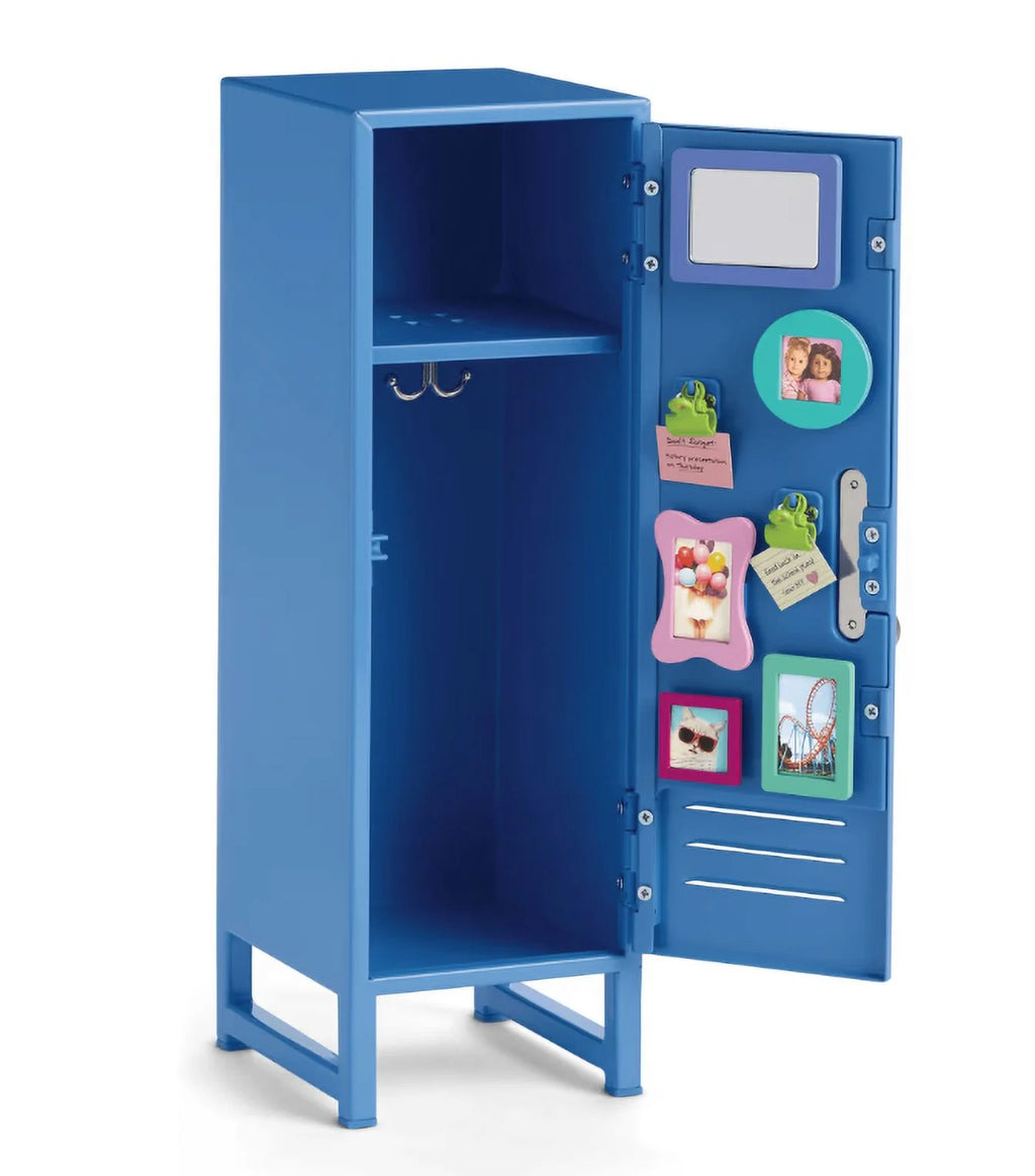 Blue School Locker Set for 18 inch Dolls L51868