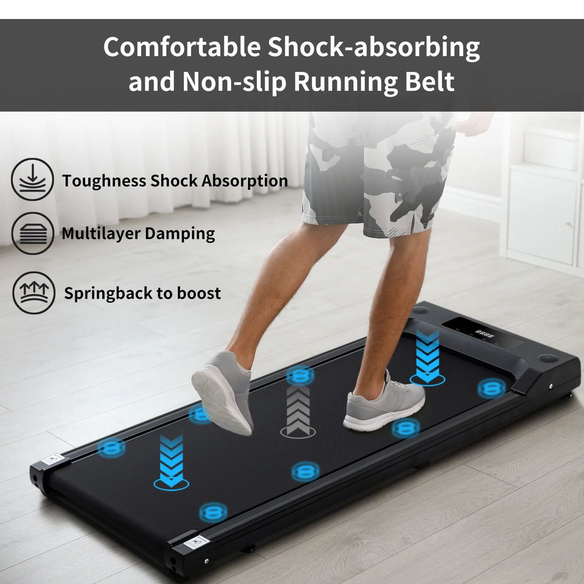 2 in 1 Compact Treadmill K4611