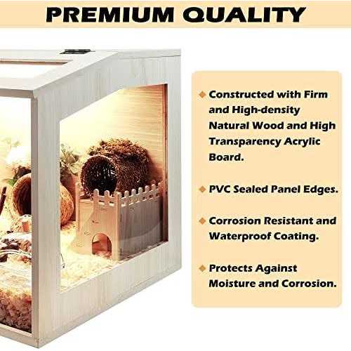 Wooden Hamster Cage with Acrylic Sheets L811