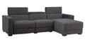Dark Gray Polyester Fabric Power Reclining Sectional C242364