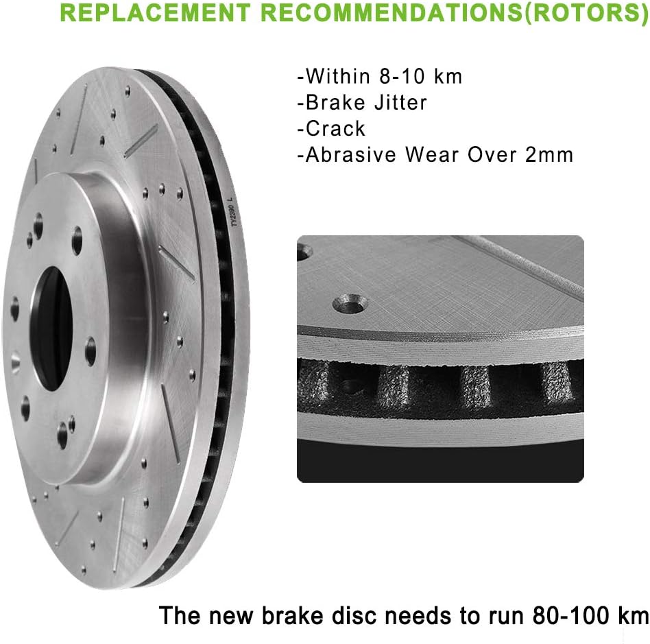 Front Discs Brake Rotors and Ceramic Pads A8778