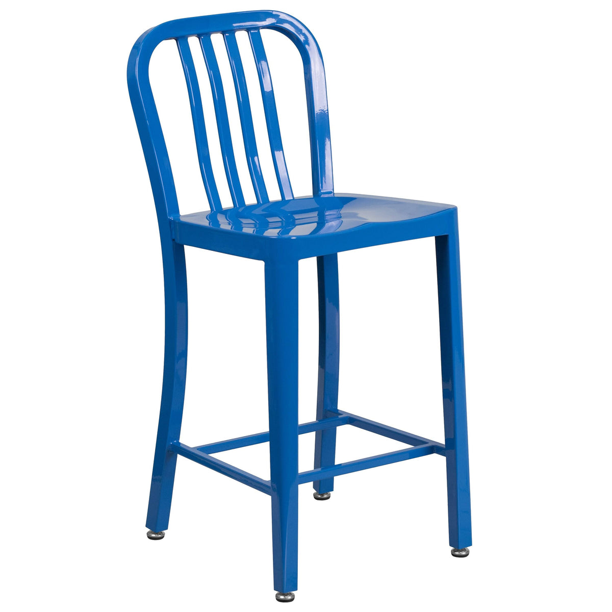 Blue Metal Counter Stool V8601