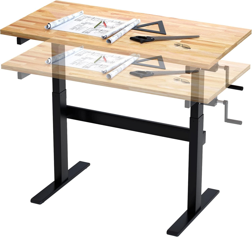 Work Bench with Drawer 3000-lb Capacity 48"x 24" Wood Top Steel Frame S334