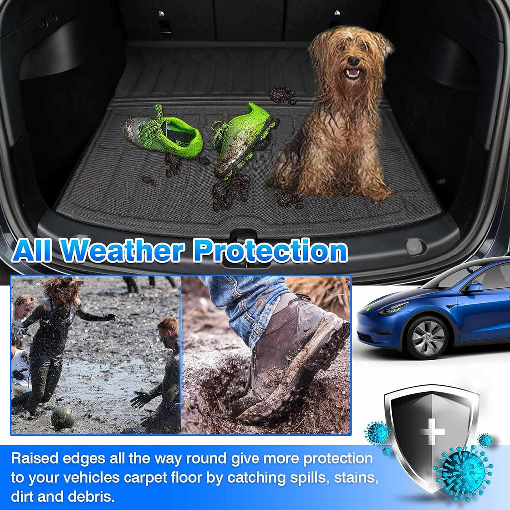 Custom Fit Rear Trunk Mat Cargo Liner Pack of 2 U9863