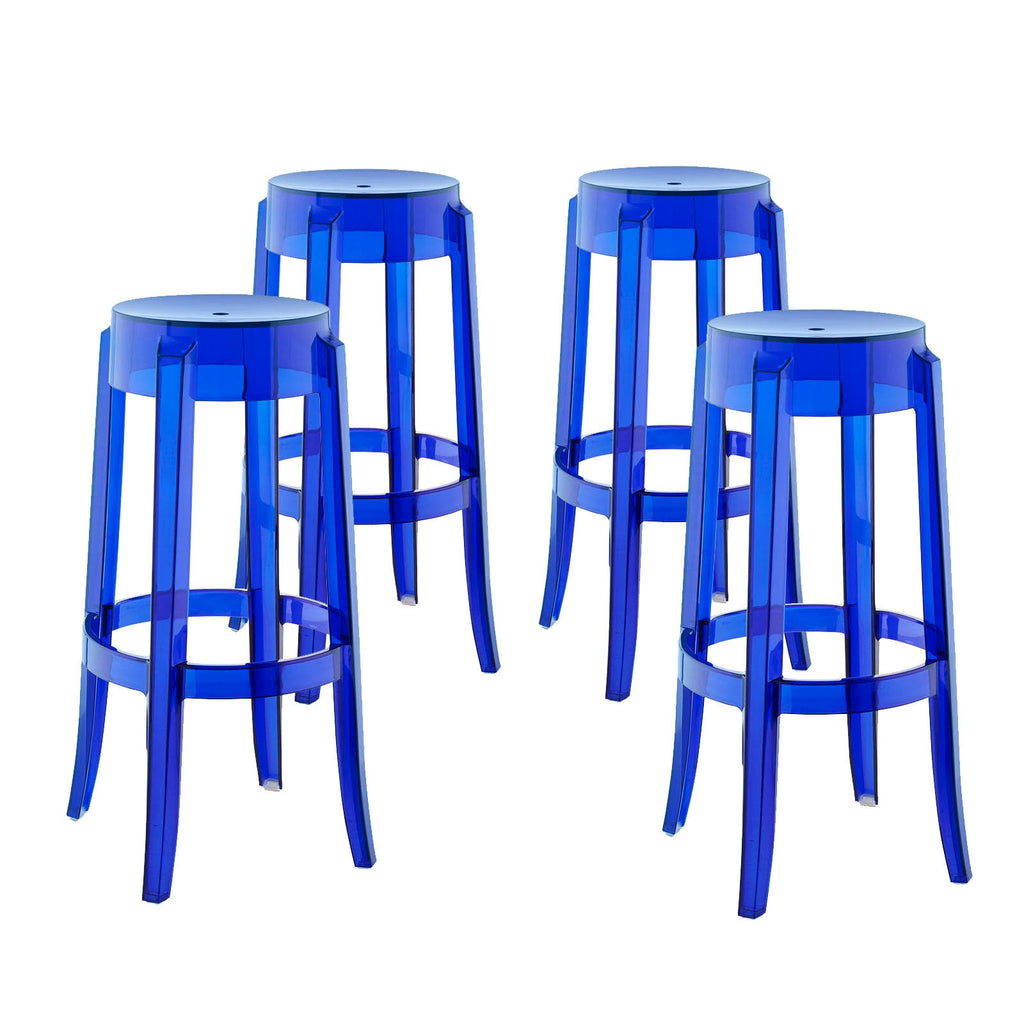 Blue Set of 4 Bar Stool C370